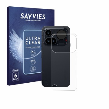 Front side of a product packaging with the brand logo Savvies. Next to it is the device Nothing Phone (4a) Pro (Back) shown wi