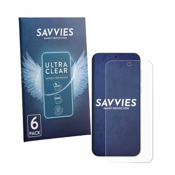 Parte frontale di una confezione del prodotto con il logo del marchio Savvies. Accanto è raffigurato il dispositivo OnePlus No