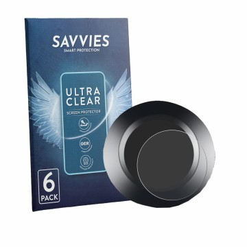 Front side of a product packaging with the brand logo Savvies. Next to it is the device ZMCVOE Bike Computer shown with the co