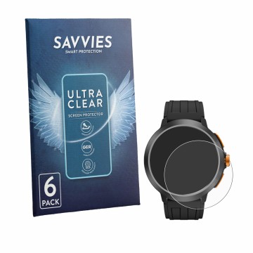 Parte frontal de un envase de producto con el logotipo de la marca Savvies. Al lado se muestra el dispositivo Cubot BeatBox co