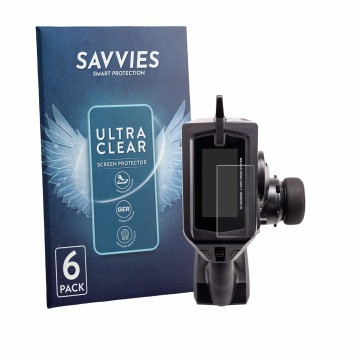 Vorderseite einer Produktverpackung mit dem Markenlogo Savvies. Daneben ist das Gerät Spektrum DX Pro Plus mit dem zugehörigen