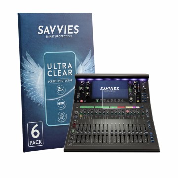 Vorderseite einer Produktverpackung mit dem Markenlogo Savvies. Daneben ist das Gerät Allen&Heat SQ5 Plus mit dem zugehörigen 