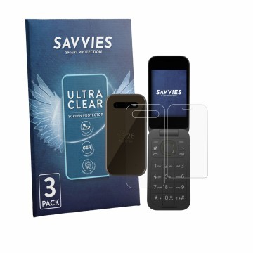 Parte frontale di una confezione del prodotto con il logo del marchio Savvies. Accanto è raffigurato il dispositivo HMD 2660 F