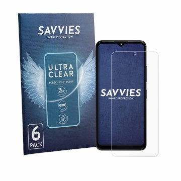 Parte frontal de un envase de producto con el logotipo de la marca Savvies. Al lado se muestra el dispositivo HMD Arc con su p