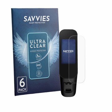 Face avant d’un emballage produit avec le logo de la marque Savvies. À côté, l’appareil Xiaomi Electric Scooter 6 Ultra est re