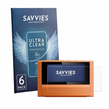 Face avant d’un emballage produit avec le logo de la marque Savvies. À côté, l’appareil FiiO SnowSky Echo est représenté avec 