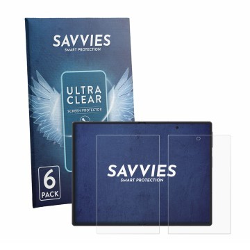 Front side of a product packaging with the brand logo Savvies. Next to it is the device Samsung Galaxy Z Fold 8 (Inner display