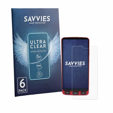 Front side of a product packaging with the brand logo Savvies. Next to it is the device Olympia Neo Plus shown with the corres