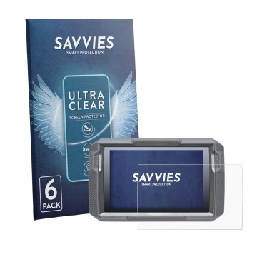 Parte frontale di una confezione del prodotto con il logo del marchio Savvies. Accanto è raffigurato il dispositivo Topdon Ult