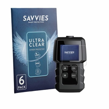 Vorderseite einer Produktverpackung mit dem Markenlogo Savvies. Daneben ist das Gerät Topdon ArtiLink 300 mit dem zugehörigen 