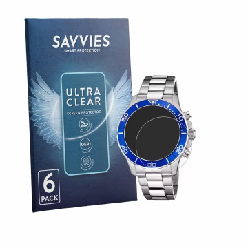 Parte frontal de un envase de producto con el logotipo de la marca Savvies. Al lado se muestra el dispositivo Lotus 18800 con 