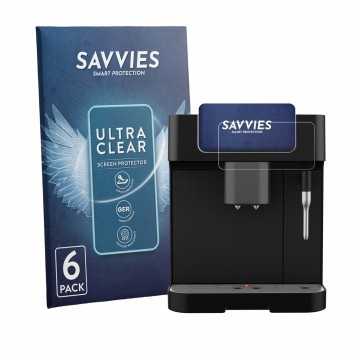 Face avant d’un emballage produit avec le logo de la marque Savvies. À côté, l’appareil Grundig KVA 6230 est représenté avec l