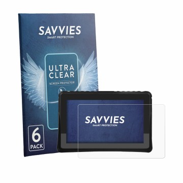 Vorderseite einer Produktverpackung mit dem Markenlogo Savvies. Daneben ist das Gerät KOROBIE 84561278456 mit dem zugehörigen 