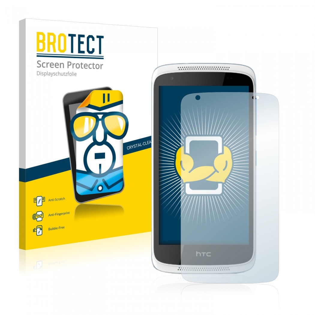 2x brotect hd clear screen protector for htc desire 526g plus
