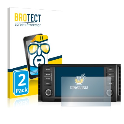 Parte frontal de un envase de producto con el logotipo de la marca BROTECT. Al lado se muestra el dispositivo Seat Ateca 2016 