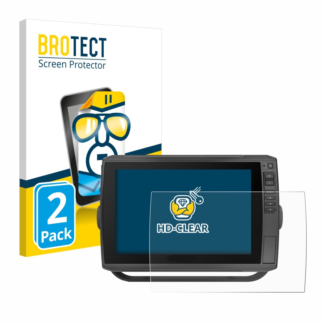 2x BROTECT HD-Clear Screen Protector for Garmin ECHOMAP Ultra 102sv