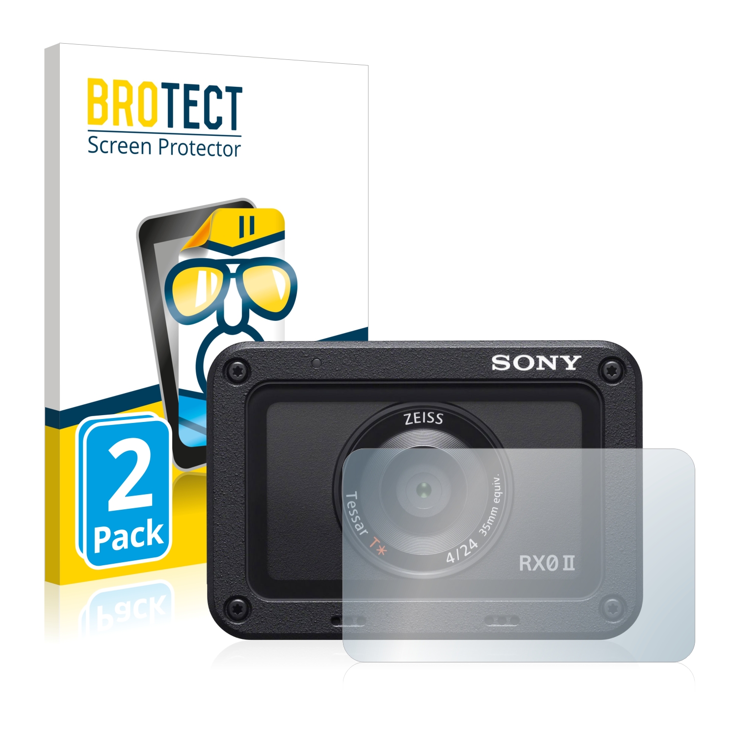 Schutzfolie Displayfolie 2x Displayschutz Folie Klar Sony DSC-RX0M2 RX0 II