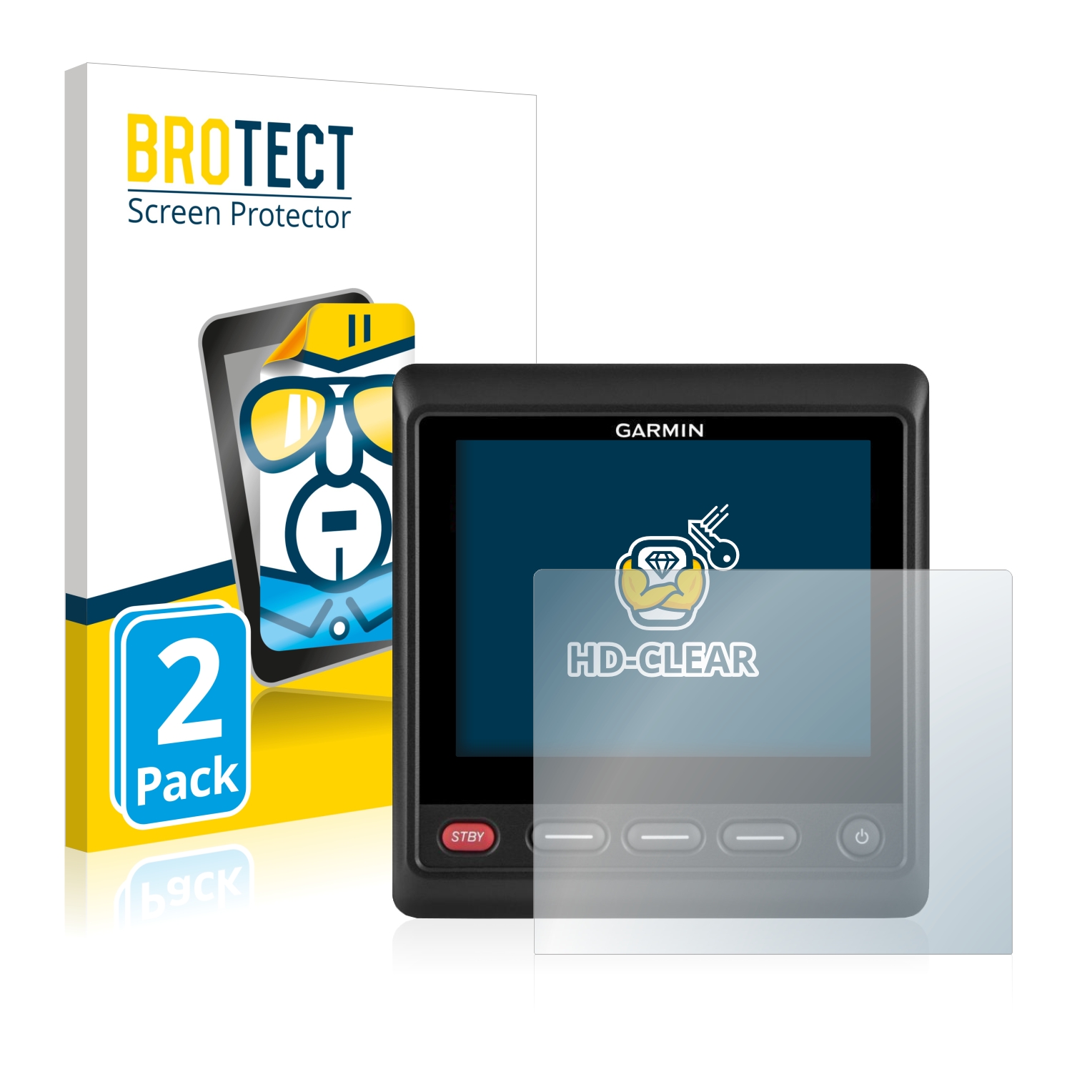 BROTECT Protector Pantalla Compatible con Garmin Edge 830 Transparente 2 Unidades