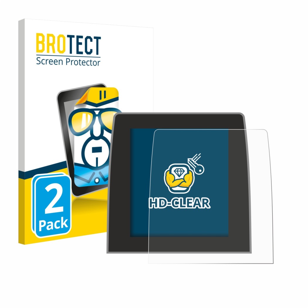 Vorderseite einer Produktverpackung mit dem Markenlogo BROTECT. Daneben ist das Gerät Renault Captur 2 2020 Easy Link 9.3