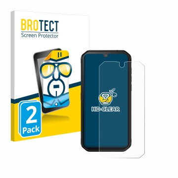 Parte frontale di una confezione del prodotto con il logo del marchio BROTECT. Accanto è raffigurato il dispositivo Blackview 