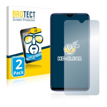 Vorderseite einer Produktverpackung mit dem Markenlogo BROTECT. Daneben ist das Gerät Xiaomi Redmi 9T mit dem zugehörigen Disp