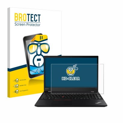 Parte frontale di una confezione del prodotto con il logo del marchio BROTECT. Accanto è raffigurato il dispositivo Lenovo Thi