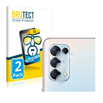 Front side of a product packaging with the brand logo BROTECT. Next to it is the device Oppo Find X3 Lite (ONLY Camera Lens) s