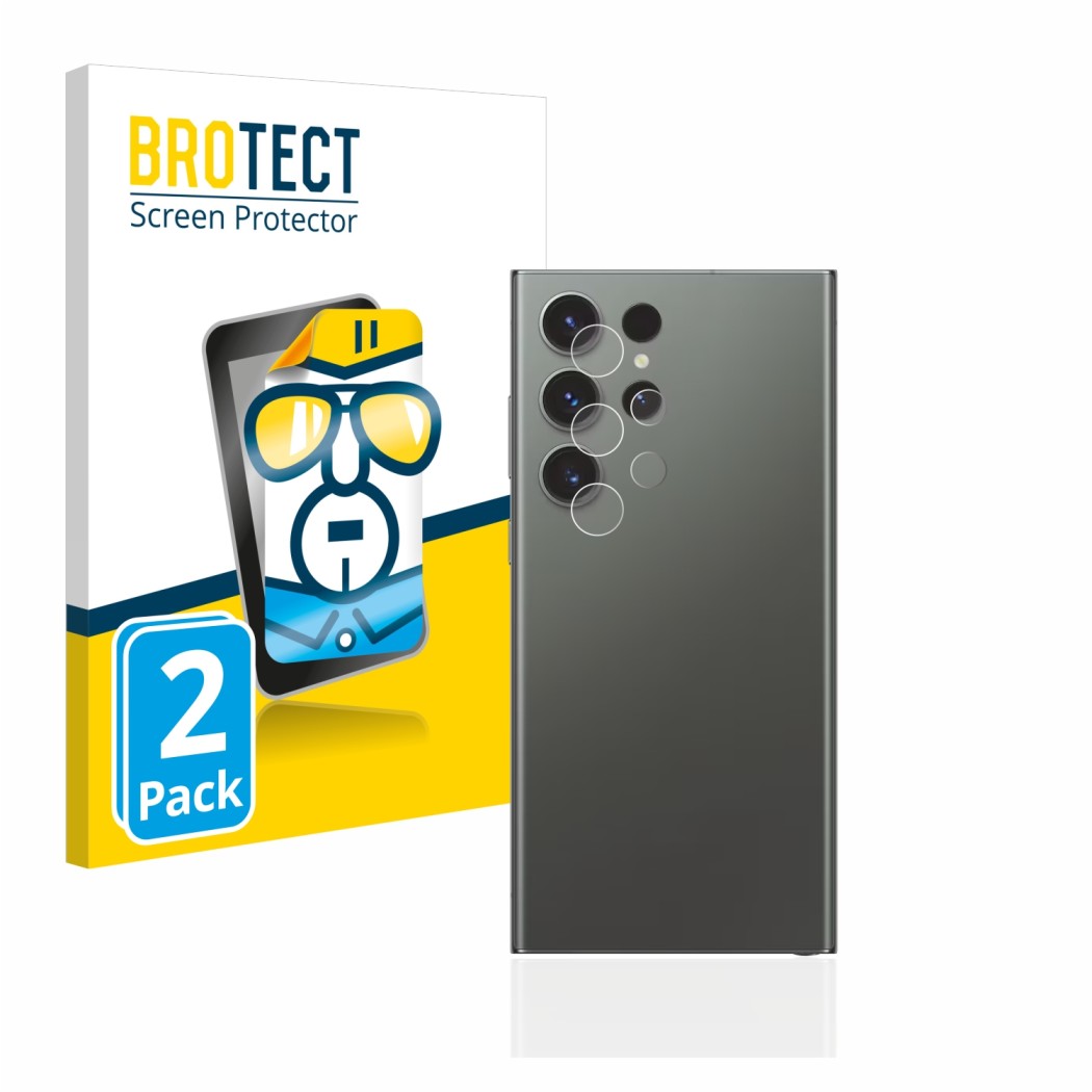 2x BROTECT HD-Clear Film de protection d'écran pour Samsung Galaxy S23 Ultra  (Caméra UNIQUEMENT)