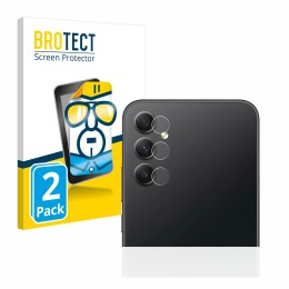Vorderseite einer Produktverpackung mit dem Markenlogo BROTECT. Daneben ist das Gerät Samsung Galaxy A34 5G (NUR Kameraschutz)