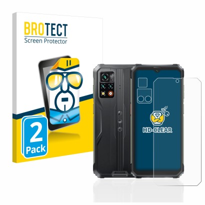 Front side of a product packaging with the brand logo BROTECT. Next to it is the device Blackview BV9200 (Front+Camera) shown 