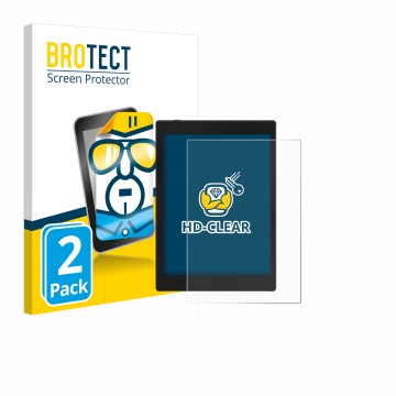 Vorderseite einer Produktverpackung mit dem Markenlogo BROTECT. Daneben ist das Gerät Boox Tab Mini C mit dem zugehörigen Disp