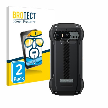 Parte frontal de un envase de producto con el logotipo de la marca BROTECT. Al lado se muestra el dispositivo Blackview N6000 