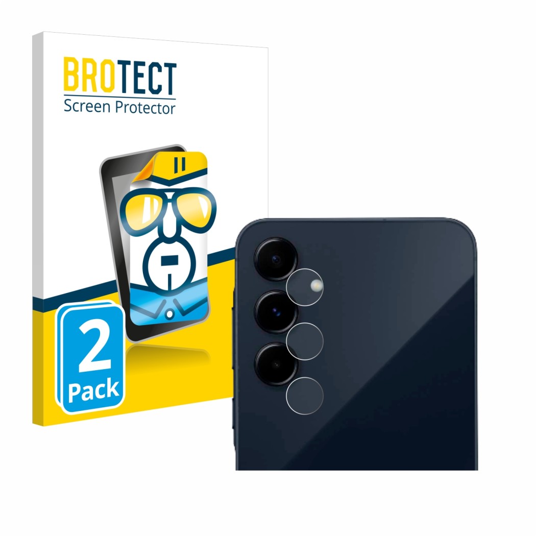 Parte frontale di una confezione del prodotto con il logo del marchio BROTECT. Accanto è raffigurato il dispositivo Samsung Ga