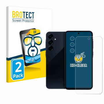 Parte frontale di una confezione del prodotto con il logo del marchio BROTECT. Accanto è raffigurato il dispositivo Samsung Ga