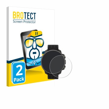 Face avant d’un emballage produit avec le logo de la marque BROTECT. À côté, l’appareil Suunto Vertical Solar est représenté a