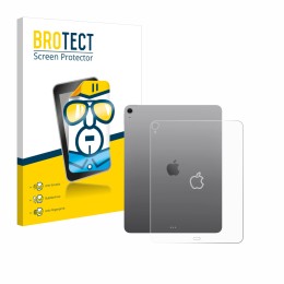 Front side of a product packaging with the brand logo BROTECT. Next to it is the device Apple iPad Air 13