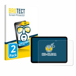 Parte frontal de un envase de producto con el logotipo de la marca BROTECT. Al lado se muestra el dispositivo Apple iPad A16 1