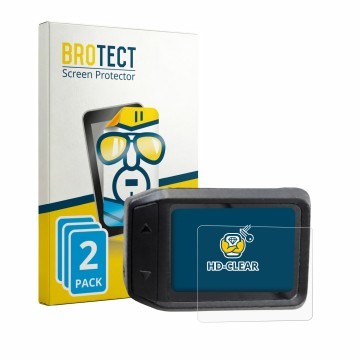 Face avant d’un emballage produit avec le logo de la marque BROTECT. À côté, l’appareil Decathlon Rockrider Ergo 900 est repré