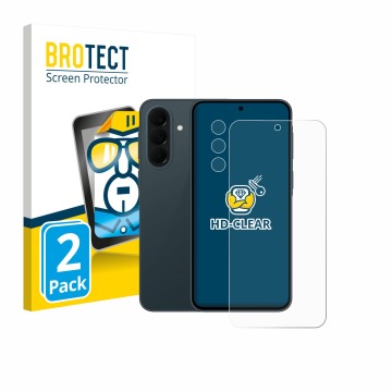 Parte frontale di una confezione del prodotto con il logo del marchio BROTECT. Accanto è raffigurato il dispositivo Samsung Ga