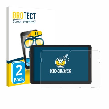 Parte frontale di una confezione del prodotto con il logo del marchio BROTECT. Accanto è raffigurato il dispositivo Zebra ET40