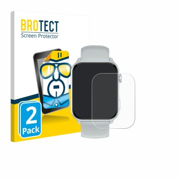 Parte frontal de un envase de producto con el logotipo de la marca BROTECT. Al lado se muestra el dispositivo Blackview R30 Ma