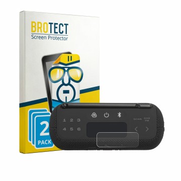 Face avant d’un emballage produit avec le logo de la marque BROTECT. À côté, l’appareil JBL Tuner 3 est représenté avec la pro