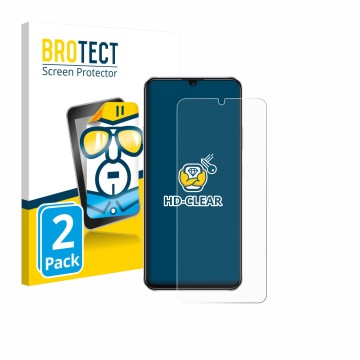 Vorderseite einer Produktverpackung mit dem Markenlogo BROTECT. Daneben ist das Gerät Huawei Nova Y63 mit dem zugehörigen Disp