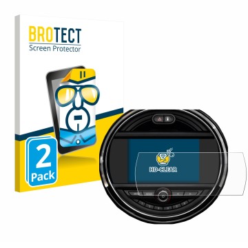 Vorderseite einer Produktverpackung mit dem Markenlogo BROTECT. Daneben ist das Gerät Mini Clubman 2018 - 2020 mit dem zugehör