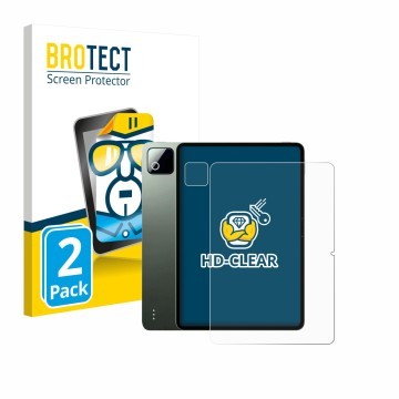 Vorderseite einer Produktverpackung mit dem Markenlogo BROTECT. Daneben ist das Gerät Xiaomi Pad 8 Pro (Display+Kamera) mit de