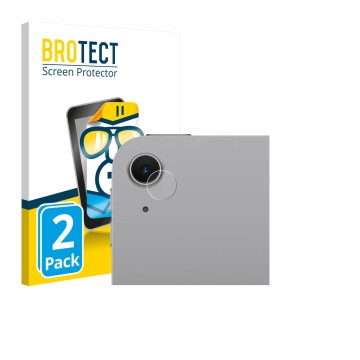 Face avant d’un emballage produit avec le logo de la marque BROTECT. À côté, l’appareil Apple iPad Air 13