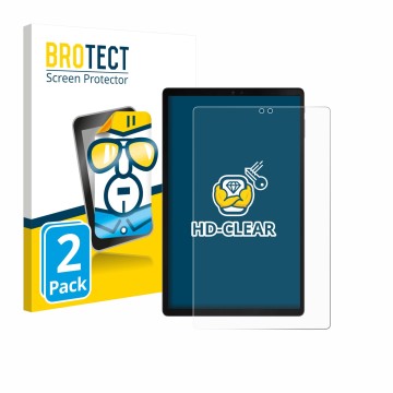 Parte frontal de un envase de producto con el logotipo de la marca BROTECT. Al lado se muestra el dispositivo ZTE Blade X1001 