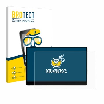 Face avant d’un emballage produit avec le logo de la marque BROTECT. À côté, l’appareil Sotsu FlipAction Go 14