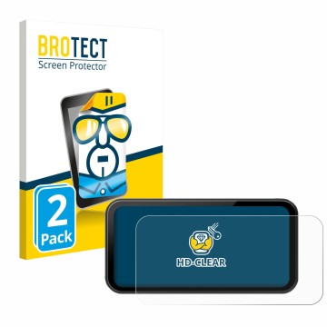 Face avant d’un emballage produit avec le logo de la marque BROTECT. À côté, l’appareil Wonsidary W622 6.25