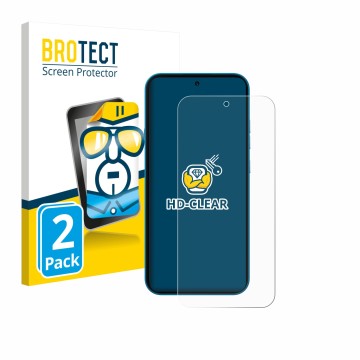 Face avant d’un emballage produit avec le logo de la marque BROTECT. À côté, l’appareil Nothing Phone (4a) est représenté avec